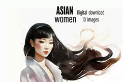 Asian art 10 PNG, Asian art print, Korean wall art Product Image 1