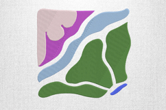 Abstract Nature Wave Art Embroidery Design File Product Image 1