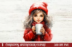Christmas Little Girl Clipart Sublimation, Christmas PNG Product Image 2