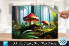 Mushroom in the Middle of a Forest Cutting Board PNG Design Product Image 1