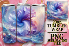 Cheerful Reflections 20oz tumbler wrap, 3D Flower Product Image 1