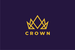 Abstract Crown Logo Design Vector Illustration Product Image 1