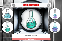 Car Coaster Science Beaker Product Image 1