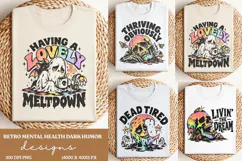 Having a Lovely Meltdown Ghost PNG, Cute Tired Ghost Dark Hu Product Image 1