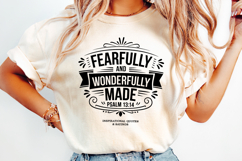 Fearfully and Wonderfully made PSALM 13:14 SVG | Bible Verse Product Image 2