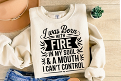 I was born with Fire svg | Svg Files for Cricut | Shirt Svg Product Image 1