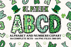 St patrick alphabet png clipart, st patrick letters doodle Product Image 1