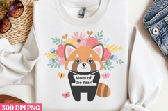 Mom of the year PNG, Cute Animals Mothers Day Clipart PNG Product Image 2