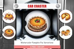 Pumpkin Pie Car Coaster Product Image 1