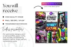 Urban Street clipart, Graffiti Clipart, Hip hop sublimation Product Image 2