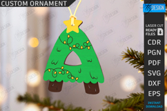 Christmas Letter Ornaments Bundle|Hanging Christmas Monogram Product Image 4