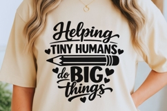 Helping Tiny Humans Svg, Back To School Svg, Teacher Svg. Product Image 2