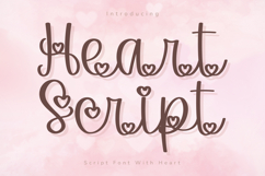 Heart Script - Handwritten Script Font With Heart Product Image 1