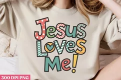 Jesus Loves Me! PNG, Happy Easter Sublimation PNG Product Image 2