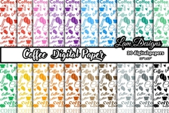 coffee digital papers, Coffee pattern, Coffee background Product Image 1