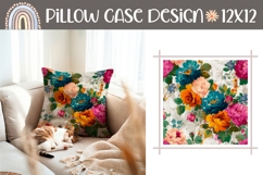 Pillow Case, Flowers Pillow Sublimation Design Product Image 1
