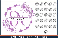 Round Split Alphabet Monogram Letters SVG, Monogram Font SVG Product Image 1