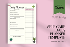 Self Care Daily Planner Template | Editable Canva Design Product Image 1