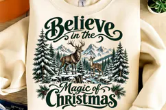 Believe in the Magic of Christmas PNG, Merry Christmas 2026 Product Image 1
