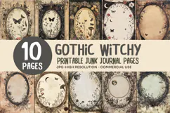 Gothic Butterfly Junk Journal Pages Product Image 1