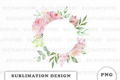 Watercolor Flowers Frame png Product Image 1