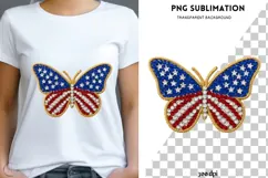USA butterfly png design for T-shirts Product Image 1