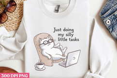 Just doing my silly little tasks PNG, Funny Animal Sublimati Product Image 2