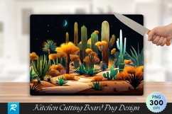Desert Garden Cutting Board Sublimation Design Product Image 1