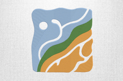 Modern Abstract Landscape Embroidery Design File Product Image 1