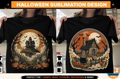 Halloween PNG | Haunted House PNG | Halloween Sublimation Product Image 1