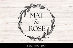 Hand Drawn Wedding Wreath SVG With Leaf Details Product Image 1