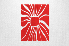 Abstract Red Floral Block Embroidery Design Product Image 1