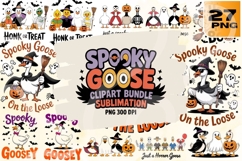 Spooky Goose Halloween PNG Bundle Product Image 1