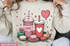 Love PNG, Coffee Valentine Sublimation PNG Product Image 2