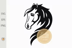 Horse svg #6, Horse head svg, Horse silhouette svg, png file Product Image 1