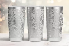 Tumbler laser svg| 20oz Tumbler Halloween Gothic Skulls wrap Product Image 2