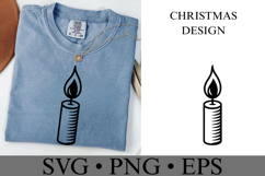 Christmas Candle Svg | Christmas svg | Shirt Svg Product Image 2