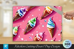 Ice Cream Cones Cutting Board Sublimation Design Product Image 1