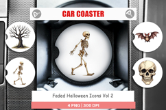 Faded Icons Car Coaster Product Image 1