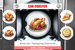 Thanksgiving Celebration Car Coaster Product Image 1