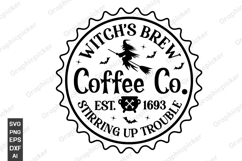Witches Brew Coffee Co SVG, Halloween Quote Vintage T Shirt Product Image 1