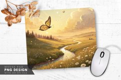 Radiant Butterfly Dreamscape Mouse Pad PNG Design Product Image 1