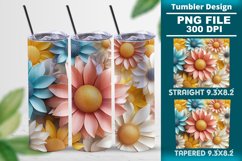 3D Flower Tumbler, 3D Floral Tumbler design Product Image 1