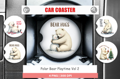 Polar Bear Playtime Car Coaster Product Image 1