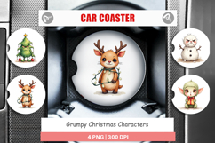 Grumpy Christmas Car Coaster Product Image 1
