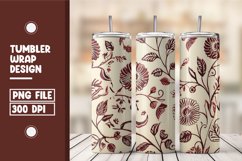 Flower Seamless Pattern Tumbler Warp Design Product Image 1