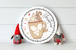 Farm Fresh Christmas Tree Spruce Pine Fir Round Sign design Product Image 1