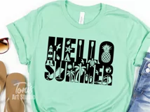Hello Summer SVG PNG DXF | Vacation Svg | Beach Svg Cut File Product Image 3