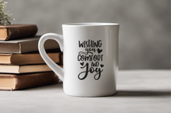 Wishing You Comfort and Joy SVG Cut File, Christmas Holiday Product Image 5