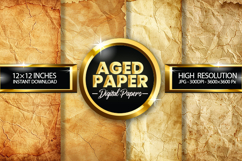 Aged Paper Digital Papers - 04 Variations Product Image 1
